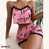 Pijama Feminino “Love” com Renda