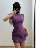 Élira™ Contour High-Neck Mini Dress